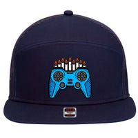 Jewish Video Game Gamer Hanukkah Chanukah     7 Panel Mesh Trucker Snapback Hat