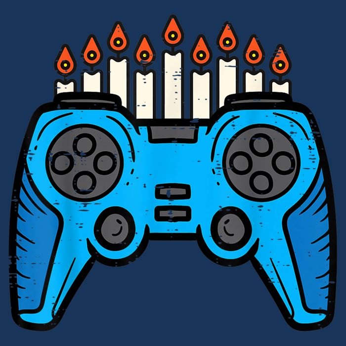 Jewish Video Game Gamer Hanukkah Chanukah     7 Panel Mesh Trucker Snapback Hat