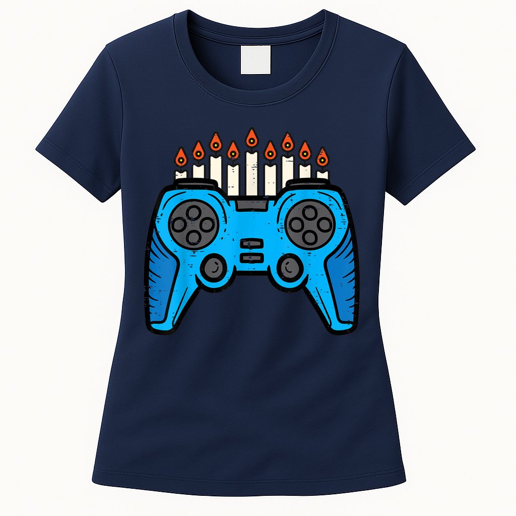Jewish Video Game Gamer Hanukkah Chanukah     Womens T-Shirt