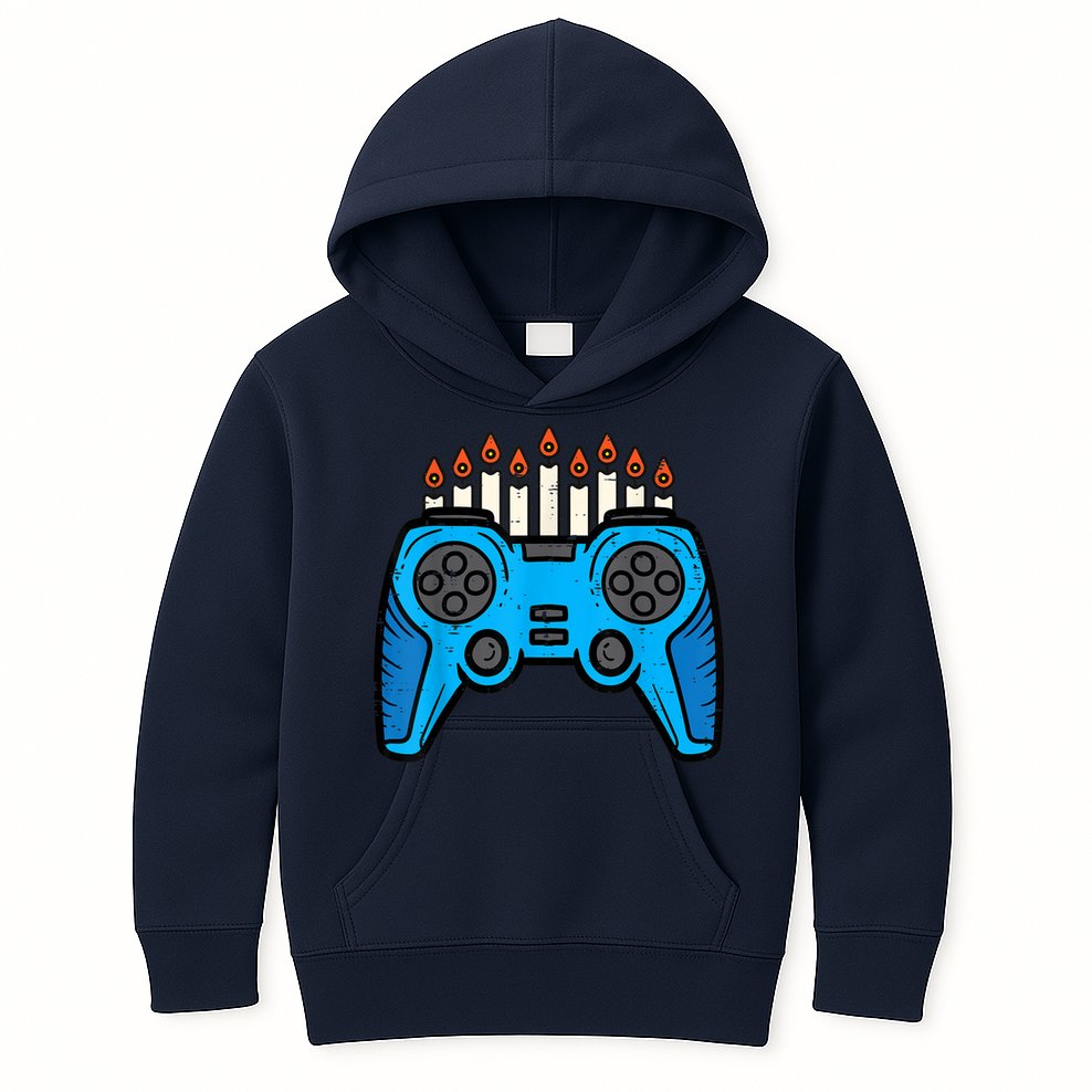 Jewish Video Game Gamer Hanukkah Chanukah     Kids Hoodie