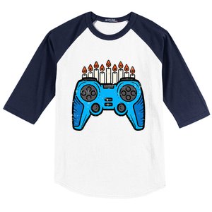 Jewish Video Game Gamer Hanukkah Chanukah  Baseball Sleeve Shirt