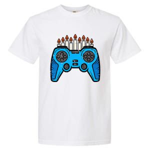 Jewish Video Game Gamer Hanukkah Chanukah  Garment-Dyed Heavyweight T-Shirt