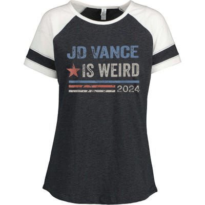 Jd Vance Is Weird 2024 Enza Ladies Jersey Colorblock Tee