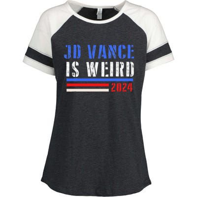 Jd Vance Is Weird 2024 Enza Ladies Jersey Colorblock Tee