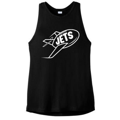 Jets Vintage Jet Ball Ladies PosiCharge Tri-Blend Wicking Tank