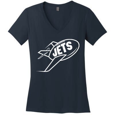 Jets Vintage Jet Ball Women's V-Neck T-Shirt