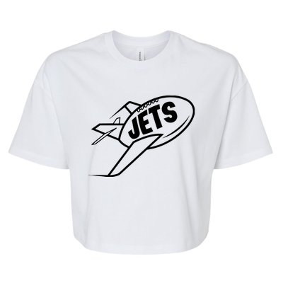 Jets Vintage Jet Ball Bella+Canvas Jersey Crop Tee