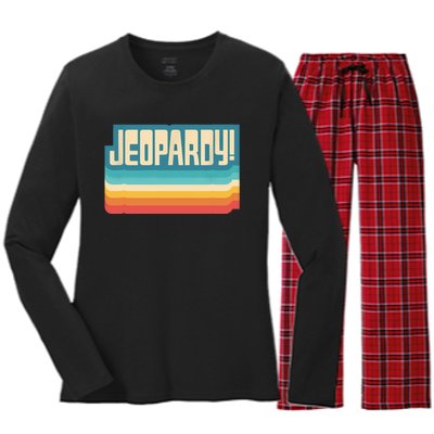 Jeopardy! Vintage Jeopardy Women's Long Sleeve Flannel Pajama Set 