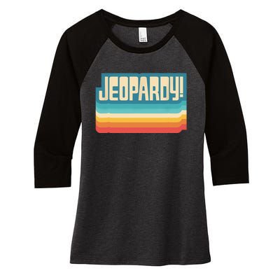 Jeopardy! Vintage Jeopardy Women's Tri-Blend 3/4-Sleeve Raglan Shirt