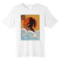 Japanese Vintage Kanagawa Art Surfing Bigfoot Hanging Ten Tall Fusion ChromaSoft Performance T-Shirt