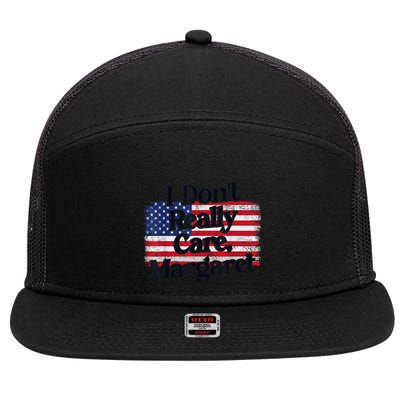 Jd Vance Meme I Dont Really Care Margaret 7 Panel Mesh Trucker Snapback Hat