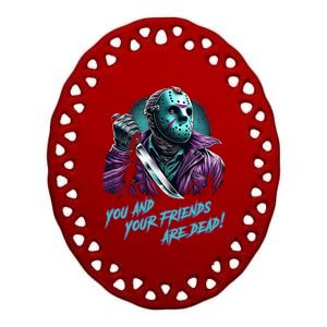 Jason Voorhees Nes Retro 8bit Horror Graphic Ceramic Oval Ornament