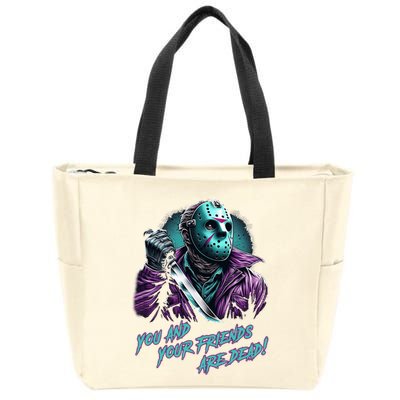 Jason Voorhees Nes Retro 8bit Horror Graphic Zip Tote Bag
