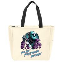 Jason Voorhees Nes Retro 8bit Horror Graphic Zip Tote Bag