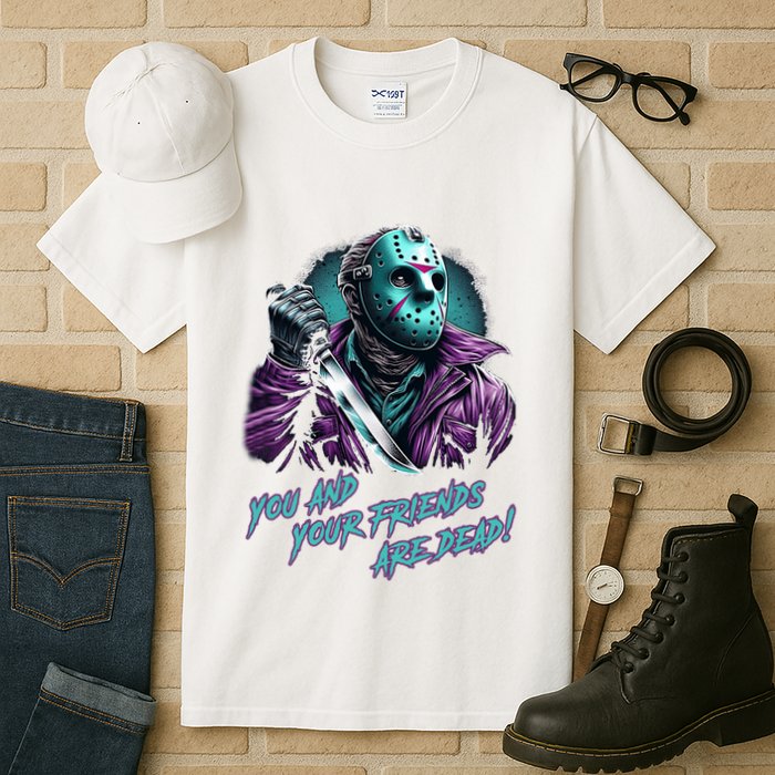 Jason Voorhees Nes Retro 8bit Horror Graphic Tall T-Shirt