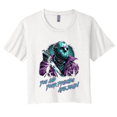 Jason Voorhees Nes Retro 8bit Horror Graphic Crop Top
