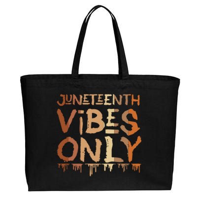 Junenth Vibes Only Junenth Celebrating Gift Cotton Canvas Jumbo Tote