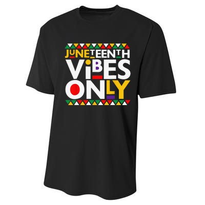 Juneteenth Vibes Only 1865 African American Performance Sprint T-Shirt