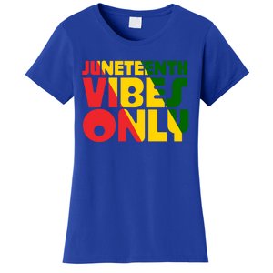 Juneteenth Vibes Only African America Flag Indepedence Day Gift Women's T-Shirt