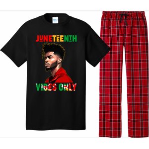 Juneteenth Vibes Only Black King Black Freedom Afro Gift Pajama Set