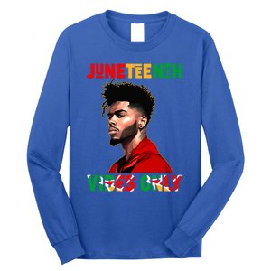 Juneteenth Vibes Only Black King Black Freedom Afro Gift Long Sleeve Shirt