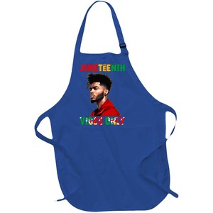 Juneteenth Vibes Only Black King Black Freedom Afro Gift Full-Length Apron With Pockets