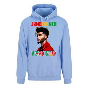 Juneteenth Vibes Only Black King Black Freedom Afro Gift Unisex Surf Hoodie