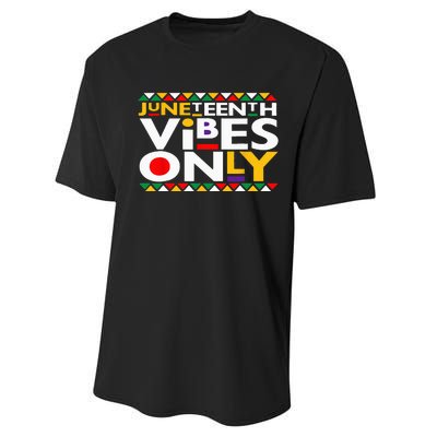 Juneteenth Vibes Only 1865 African American Performance Sprint T-Shirt