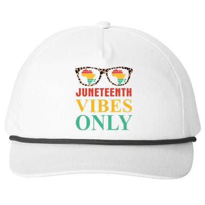 Juneteenth Vibes Only Leopard Vintage Snapback Five-Panel Rope Hat