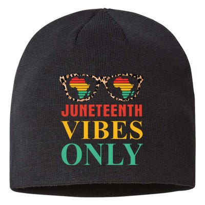 Juneteenth Vibes Only Leopard Vintage Sustainable Beanie