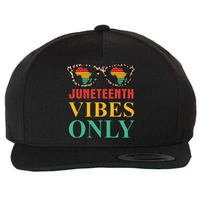 Juneteenth Vibes Only Leopard Vintage Wool Snapback Cap