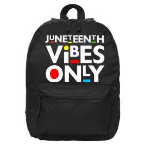 Junenth Vibes Only Melanin Black Men Women Kids Boy 16 in Basic Backpack