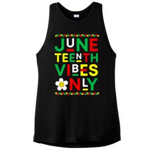 Juneteenth Vibes Only Freedom Independence Day Juneteenth Ladies PosiCharge Tri-Blend Wicking Tank