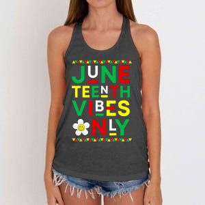 Juneteenth Vibes Only Freedom Independence Day Juneteenth Women's Knotted Racerback Tank