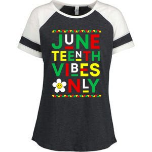 Juneteenth Vibes Only Freedom Independence Day Juneteenth Enza Ladies Jersey Colorblock Tee