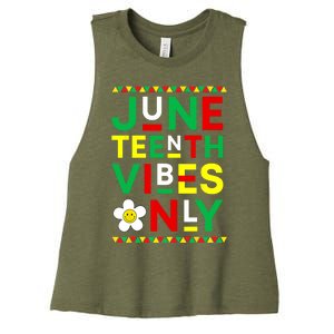 Juneteenth Vibes Only Freedom Independence Day Juneteenth Women's Racerback Cropped Tank