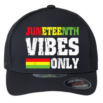 JUNETEENTH VIBES ONLY June 19 1865 Celebrate Black History Flexfit Unipanel Trucker Cap