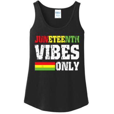 JUNETEENTH VIBES ONLY June 19 1865 Celebrate Black History Ladies Essential Tank