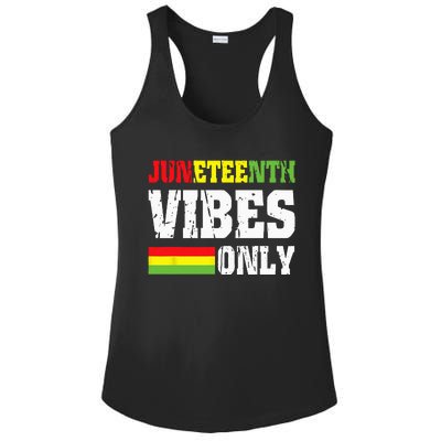 JUNETEENTH VIBES ONLY June 19 1865 Celebrate Black History Ladies PosiCharge Competitor Racerback Tank