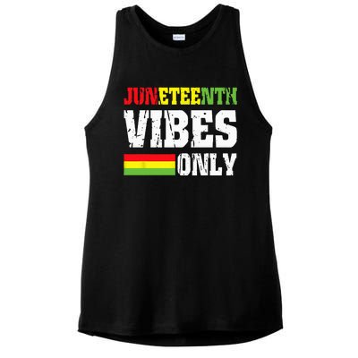 JUNETEENTH VIBES ONLY June 19 1865 Celebrate Black History Ladies PosiCharge Tri-Blend Wicking Tank