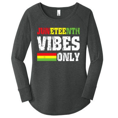 JUNETEENTH VIBES ONLY June 19 1865 Celebrate Black History Women's Perfect Tri Tunic Long Sleeve Shirt