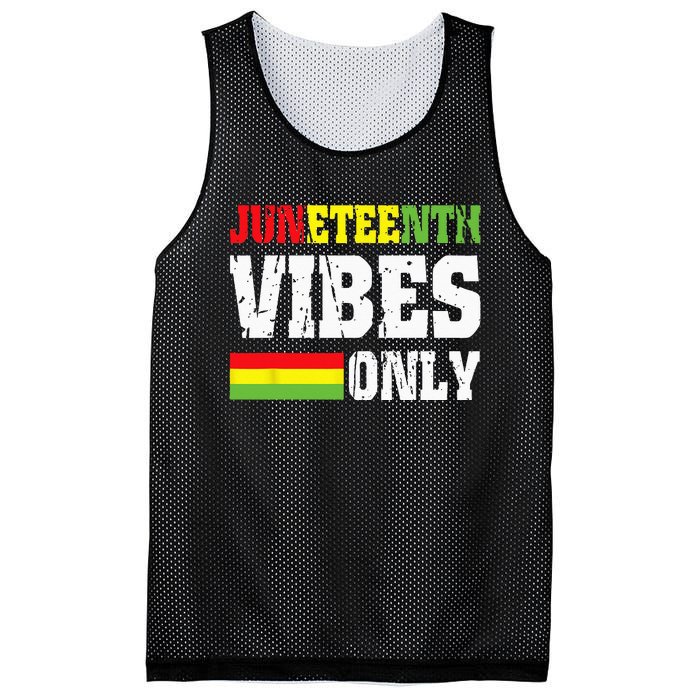 JUNETEENTH VIBES ONLY June 19 1865 Celebrate Black History Mesh Reversible Basketball Jersey Tank