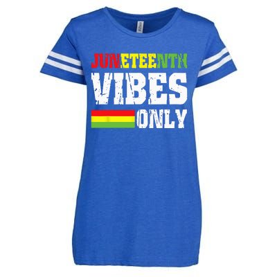 JUNETEENTH VIBES ONLY June 19 1865 Celebrate Black History Enza Ladies Jersey Football T-Shirt