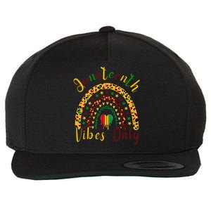 Juneteenth Vibes Only Leopard Rainbow Juneteeth Wool Snapback Cap