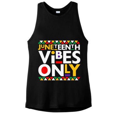 Juneteenth Vibes Only 1865 African American Ladies PosiCharge Tri-Blend Wicking Tank