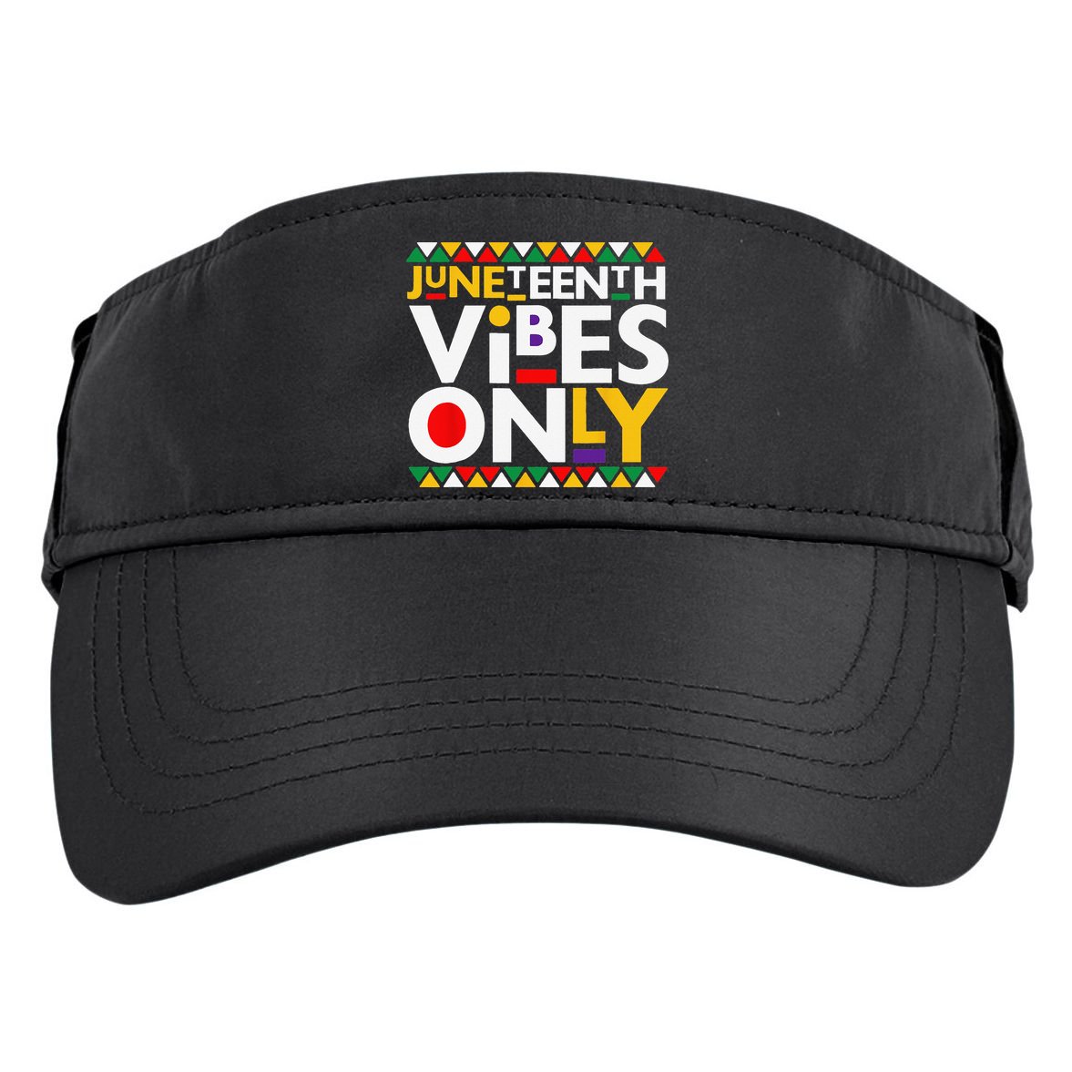 Juneteenth Vibes Only 1865 African American Adult Drive Performance Visor