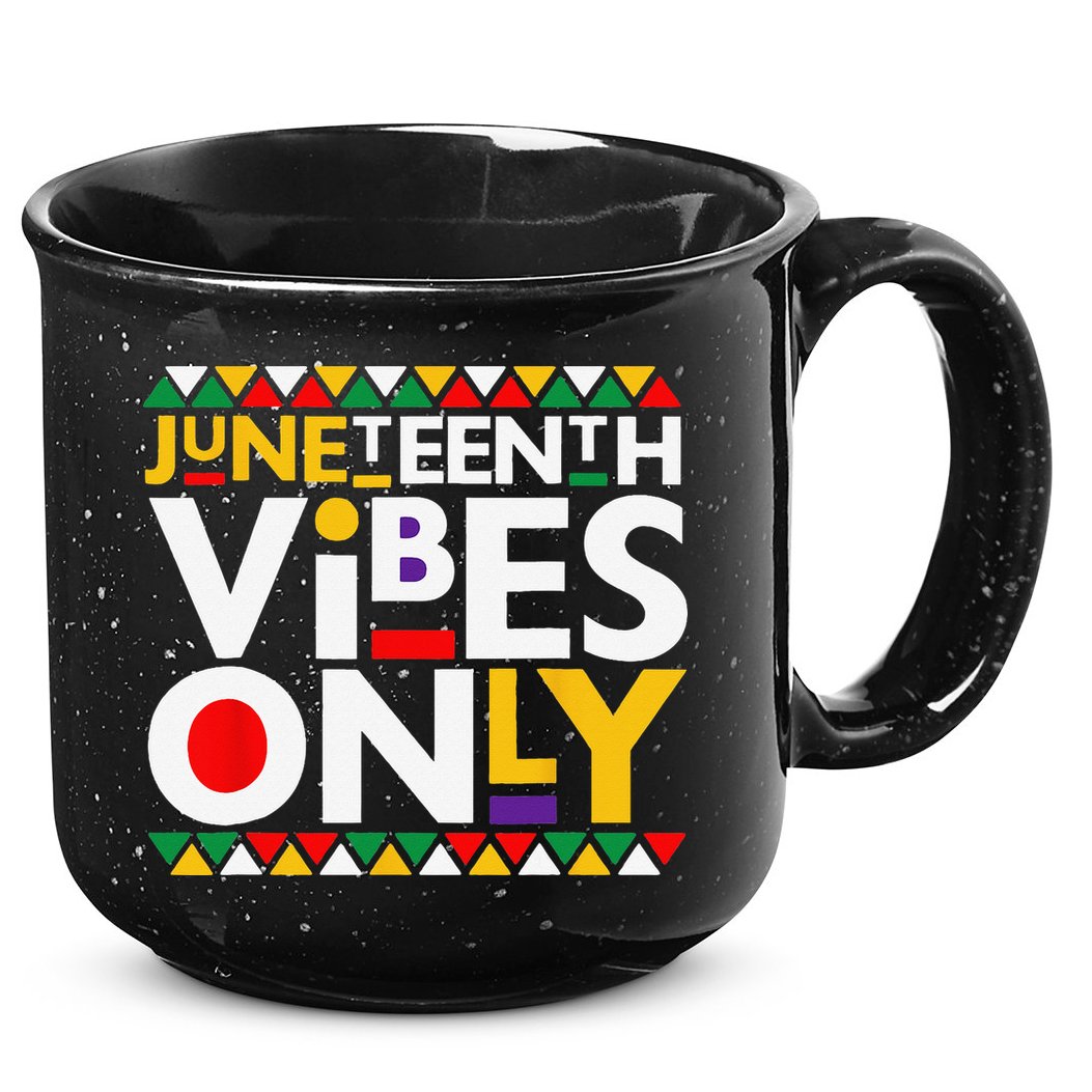 Juneteenth Vibes Only 1865 African American 15oz Campfire Ceramic Mug