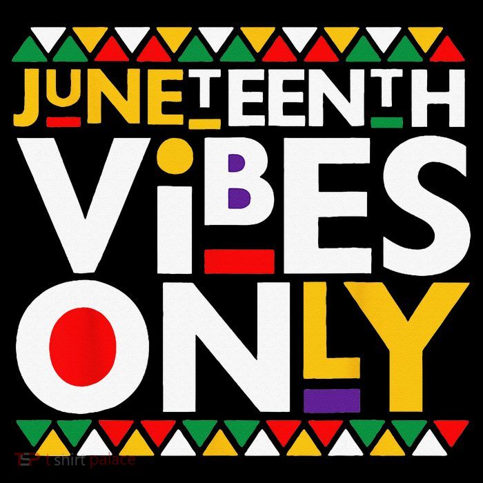 Juneteenth Vibes Only 1865 African American Drawstring Bag