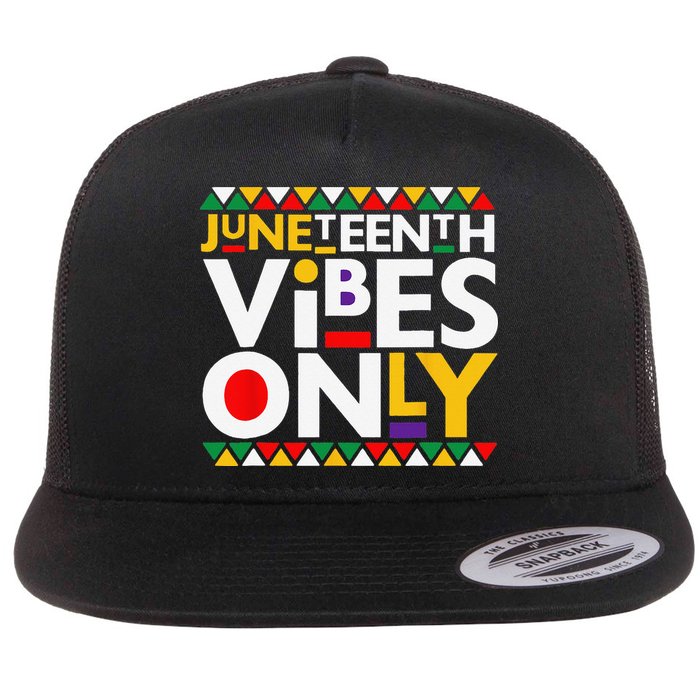 Juneteenth Vibes Only 1865 African American Flat Bill Trucker Hat
