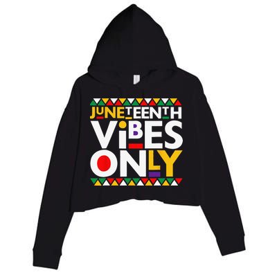 Juneteenth Vibes Only 1865 African American Crop Fleece Hoodie